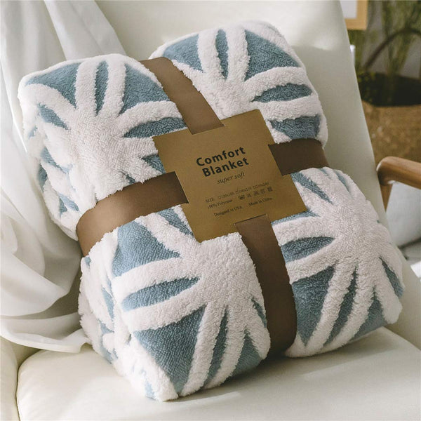 LOMAO Sherpa Fleece Blanket Soft Plush Throw Blanket Dual Sided Cozy Blankets for Bed Couch Sofa(Light Blue,51
