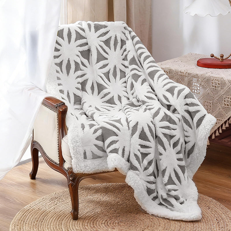 LOMAO Sherpa Fleece Blanket Fuzzy Soft Throw Blanket Dual Sided Plush Blanket for Couch Sofa Bed (Grey,51